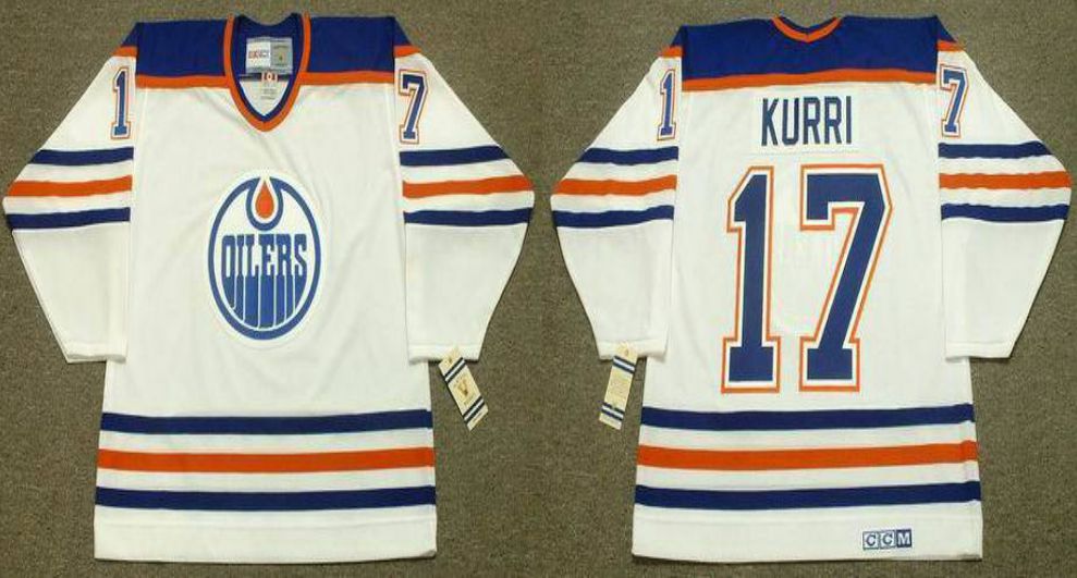 2019 Men Edmonton Oilers 17 Kurri White CCM NHL jerseys